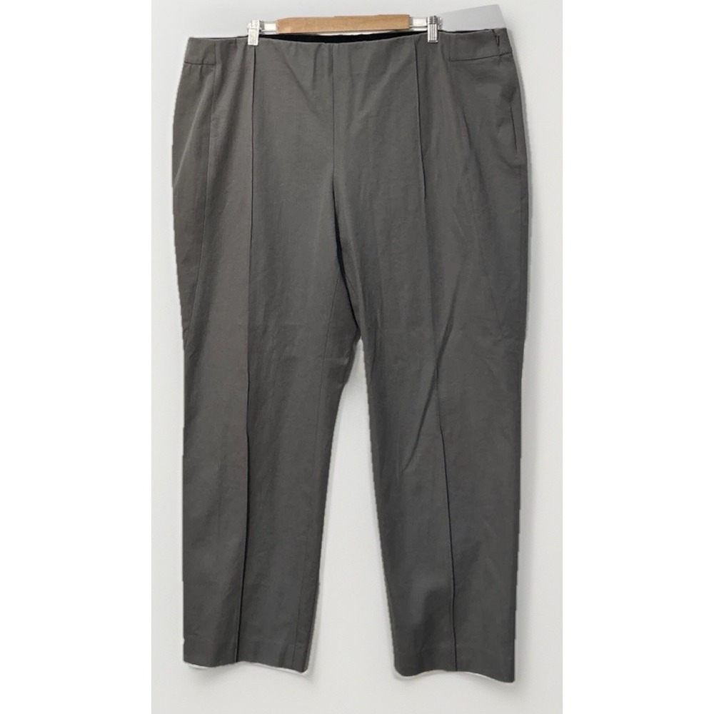 Women's Eileen Fisher Gramercy Cotton Stretch Waist Side Zip Pants Sz 24 24W